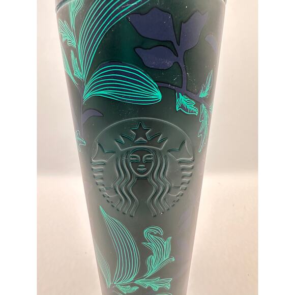 Starbucks Stainless Steel Tumbler Emerald & Jade Floral Blossom 2020 - 24oz - Picture 3 of 5